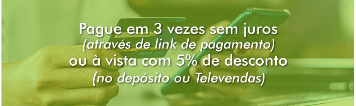 3 x sem juros